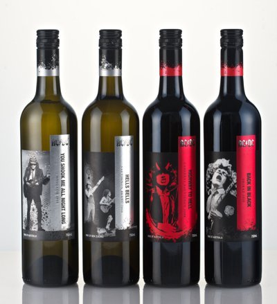 AC/DC rock band signed with liquor company Warburn Estate to lend their names and the titles of some of their biggest hits to a line of fine wines
