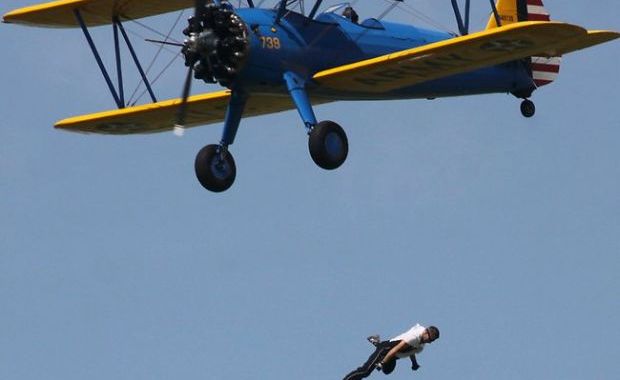 Wing walker Todd Green fell 200 feet to death at the Selfridge Air National Guard Base Air Show in Harrison Charter Township, Michigan.