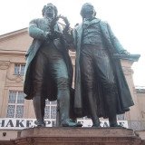 Goethe and Schiller monument in Weimar, Germany