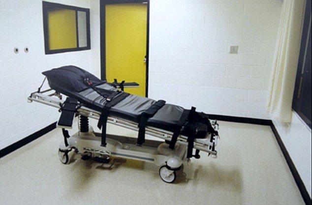 Execution chamber at Georgia State Prison in Jackson, where Troy Davis was sedated, strapped to a gurney and given a lethal injection