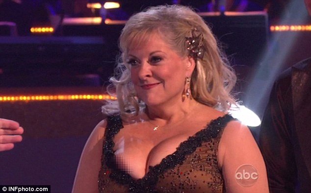 Nancy Grace apparently experienced a wardrobe malfunction following her quickstep on last night's DWTS show