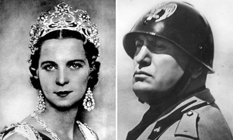Queen Marie-José and Benito Mussolini