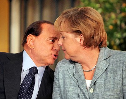 Silvio Berlusconi is accused of making insulting comments about Angela Merkel during a telephone conversation with a newspaper editor