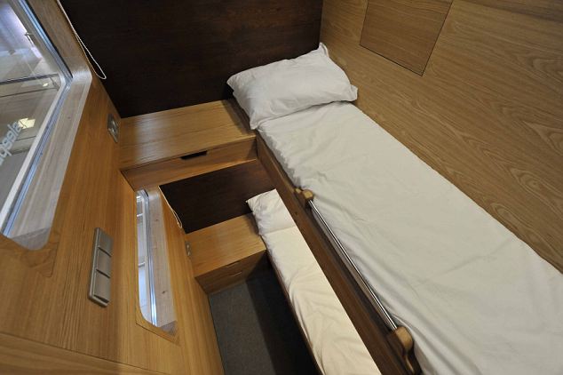Sleepbox standard features include ventilation and sockets for notebook and mobile phone chargers