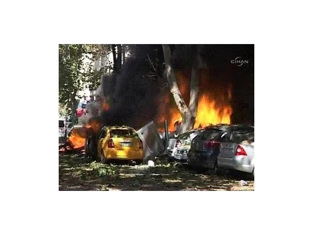 The explosion killed three people, injured at least other 15 and set several vehicles on fire in Ankara