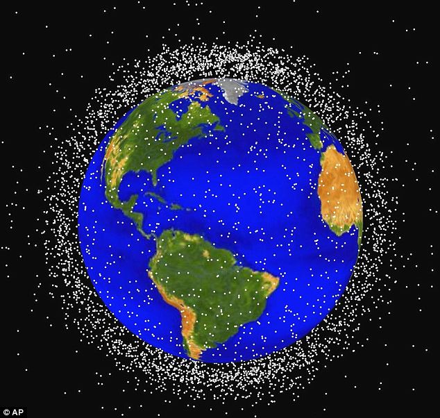 The falling satellite is one of the thousands of objects in Earth orbit being tracked by NASA