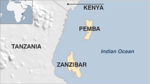 The ferry was travelling between Zanzibar's main island, Unguja, and Pemba
