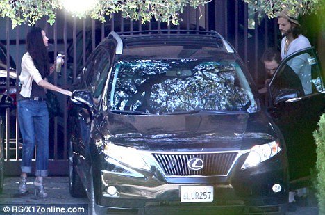 Demi Moore and Ashton Kutcher kept their distance as they left their Los Angeles home, apparently on the way to a counselling session at the Beverly Hills centre for the Kabbalah religious group