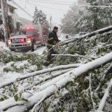 October snowstorm killed 3 people and left 2.3 M houses without power on East Coast.