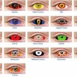 Halloween contact lenses are available in varied colors and designs.