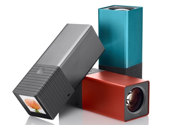 Lytro light field cameras come in two models 8GB (blue, graphite) and 16GB (red).