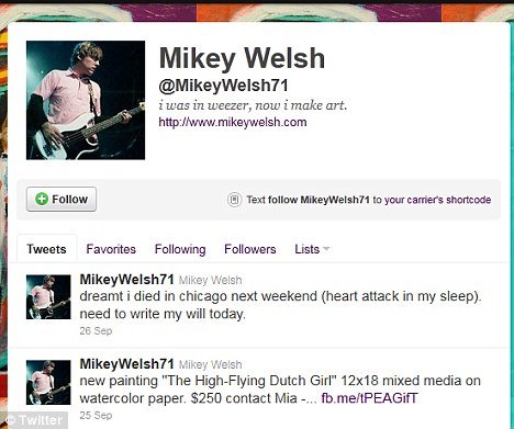 Mikey Welsh's prediction on Twitter