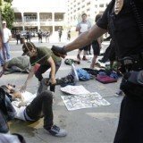 Police used pepper spray to disperse Occupy San Diego protesters