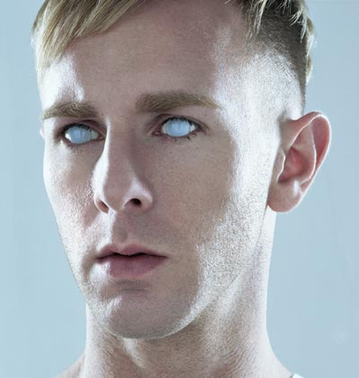 Richie Hawtin wearing blind contacts.