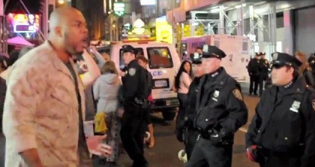 Thor, Marine Corp Sergeant Shamar Thomas yelled at a crowd of NYPD officers being too aggressive against peaceful Occupy Wall Street protesters from Times Square