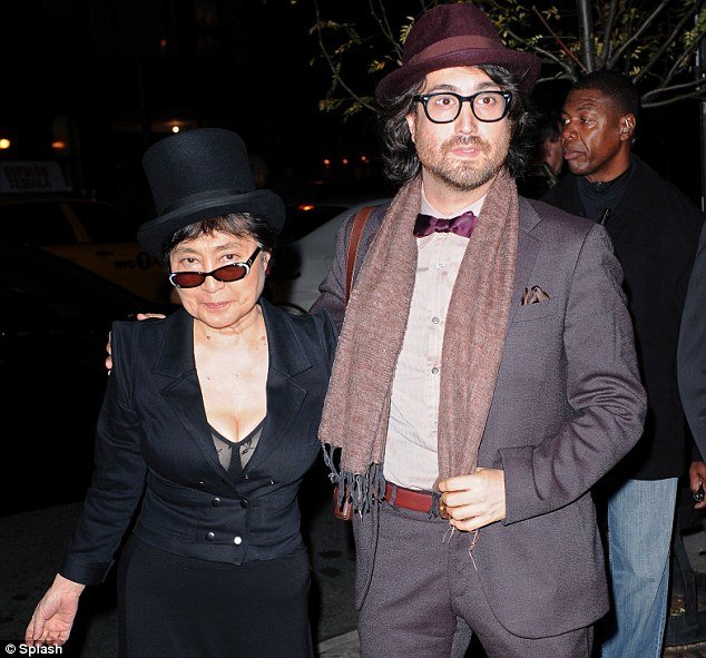 Yoko Ono, widow of late Beatle John Lennon, and their son Sean came to Nancy Shevell and Paul McCartney party in New York