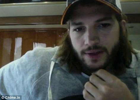  “The status of truth”, the video Ashton Kutcher has posted on Chime.In  shows him not wearing his wedding ring and making a plea for greater “honesty” in the press