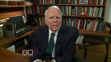 Andy Rooney, CBS News "60 Minutes" star died Friday night at 92, only a month after delivering his 1,097th and final televised commentary