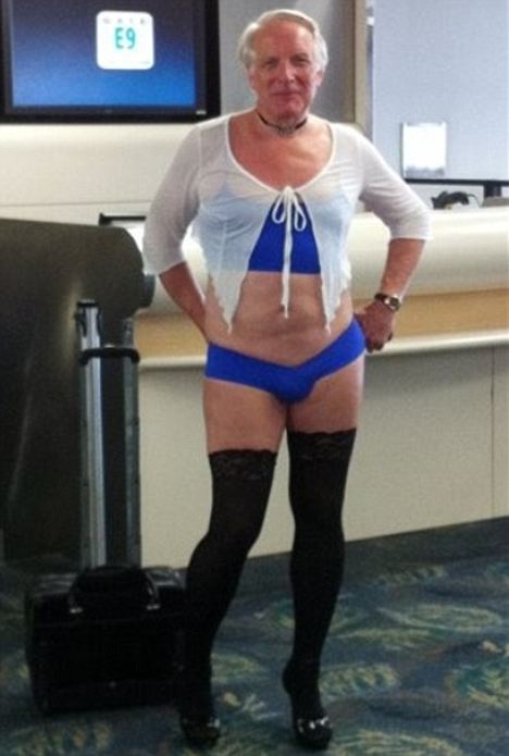 In June this year, a 65-year-old Phoenix man, who works as a business consultant, sparked outrage after wearing the women's underwear on a U.S. Airways flight from Fort Lauderdale