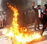 Iranian protesters in the capital, Tehran, have broken into the UK embassy compound during an anti-British demonstration