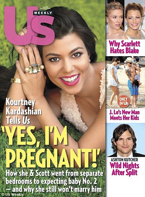 Kourtney Kardashian first revealed the news she is pregnant with the second child to this week's issue of Us Weekly