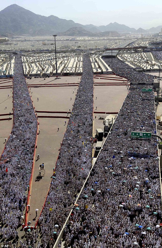 More than three million Muslim pilgrims today symbolically stoned Satan in a valley near the Saudi Arabian holy city of Mina - part of the last, and most dangerous, rite of the annual hajj