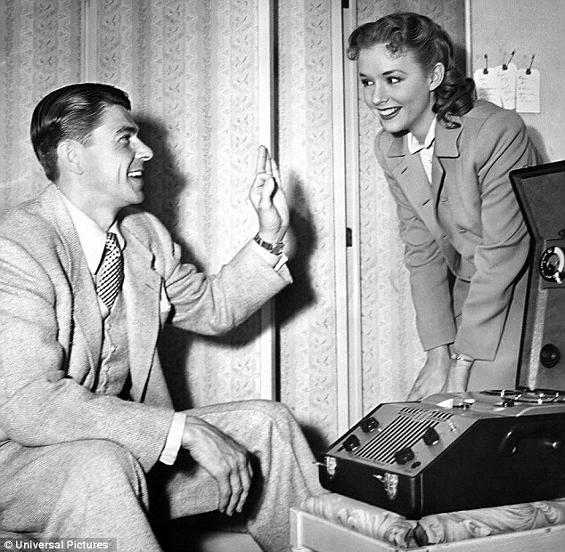 Ronald Reagan was 39 and was playing Piper Laurie's father in the 1950 drama "Louisa", which is how they got to know each other