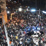 Thousands of Penn State football fans took the streets last night at the announcement their long-term head coach Joe Paterno would be sacked with "immediate effect" for his role in the sex scandal which has rocked the university