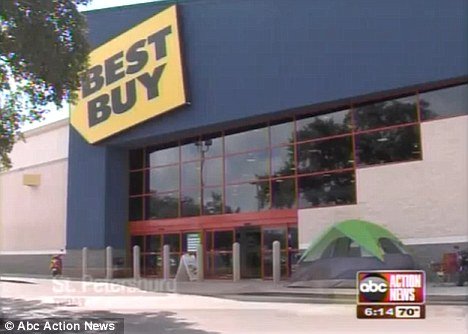 Tito Hernandez and Christine Orta have set up a tent outside the entrance of a Best Buy store in St Petersburg, Florida, in an attempt to hunt this year early Black Friday bargains
