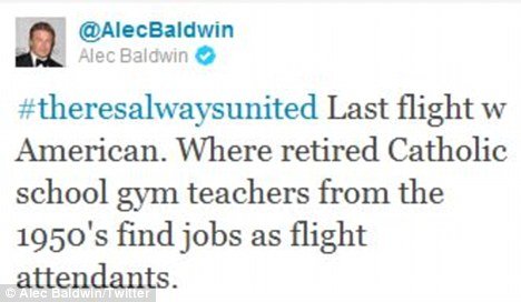 Alec Baldwin took to his own Twitter account to give his version of AA events