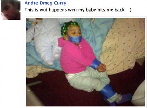 Andre Curry, 21, has generated intense internet backlash after he posted the photo in July