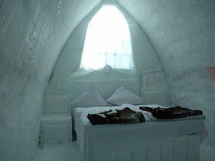 If you want to experience the adventure this winter, try Lake Balea Ice Hotel in Romania