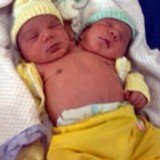 In a tribute to the religious celebrations at Christmas, Maria de Nazare has decided to call her two-heads baby Emanoel and Jesus