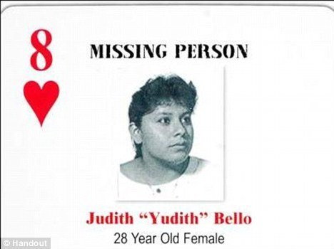 Judith Bello’s profile was added to a deck of cards of unsolved homicides or missing persons