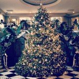 Kim Kardashian posted a picture of Kris Jenner's luxury ornament bedecked tree today, which looked very expensive and very neutral