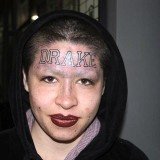 One fan has gone the extra mile to show rapper Drake how much he means to her - by getting the hip hop star’s name tattooed across her forehead
