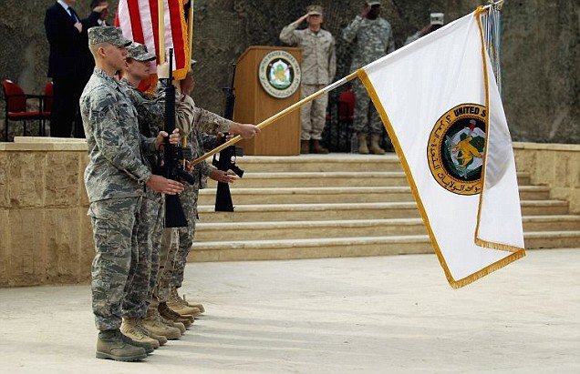 The American flag has been lowered in Baghdad, bringing nearly nine years of US military operations in Iraq to a formal end