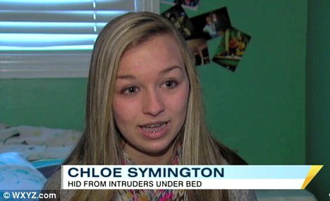 Through the 18-minute 911 call, the Chloe Symington described the thieves’ whereabouts, but fell deadly silent when one came into her room minutes later