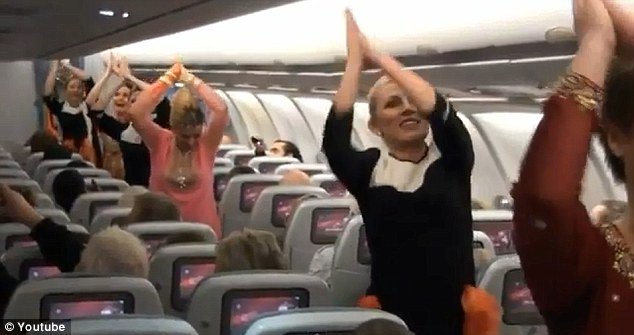Passengers aboard a Finnair flight from Helsinki to New Delhi were pleasantly surprised when the aircraft' staff treated them with a Bollywood-style dance to celebrate India's 63rd Republic Day