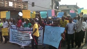 Trade unions in Nigeria have announced an indefinite strike and mass demonstrations unless the removal of a fuel subsidy is reversed