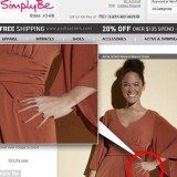 A devilishly bad piece of retouching at Simply Be left a model with an apparently freakishly clawed left hand, complete with six fingers and right-angled gashes