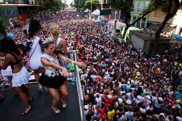 Cordao do Bola Preta parade, one of Rio de Janeiro's oldest and most popular carnival street parties has attracted a record 2.2 million revelers