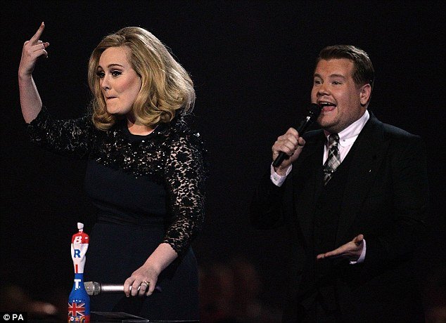 Double awarded Adele was at the centre of controversy at Brit Awards after one of her acceptance speeches was cut short and she made a rude gesture