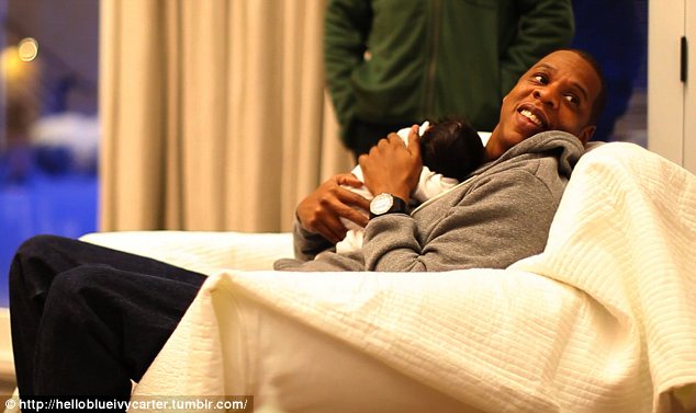 Jay-Z posed with his daughter Blue Ivy