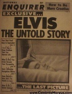 National Enquirer ran similar open casket shots of Elvis Presley after the King of Rock died in 1977