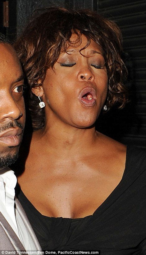 One of the Whitney Houston most recent pictures, taken two days before her death in a night club