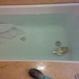 Picture of the bathtub at Beverly Hilton hotel, where Whitney Houston was found dead on Saturday afternoon