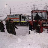 Troops in Romania were deployed last week to rescue those stranded in cars by blizzards