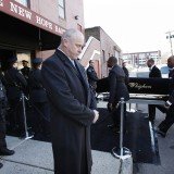 Whitney Houston's casket arrived at New Hope Baptist Church in her hometown Newark, New Jersey