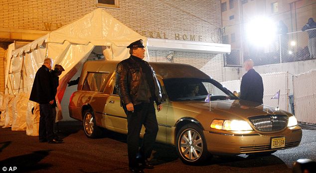 Whitney Houston’s body arrived at Whigham Funeral Home, in Newark, New Jersey